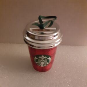 Starbucks Holiday Ceramic Mini Hot Cup Christmas Red Plaid Ornament 2016